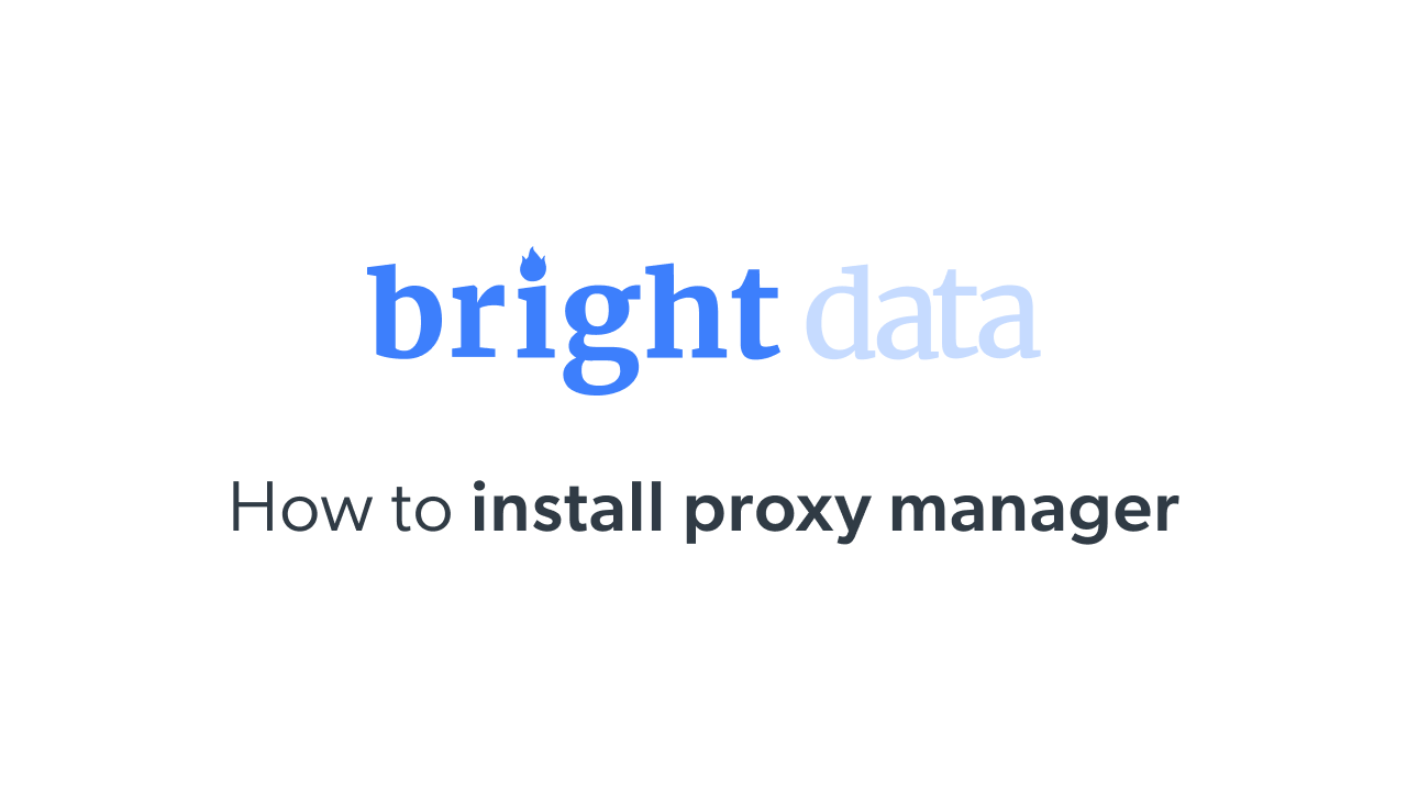 How to install proxy manager